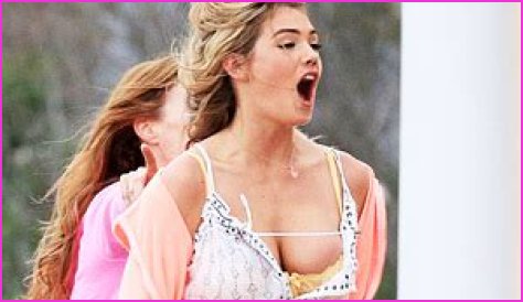 Kate Upton Nip Slip: Model Risks Wardrobe Malfunction on Film Set